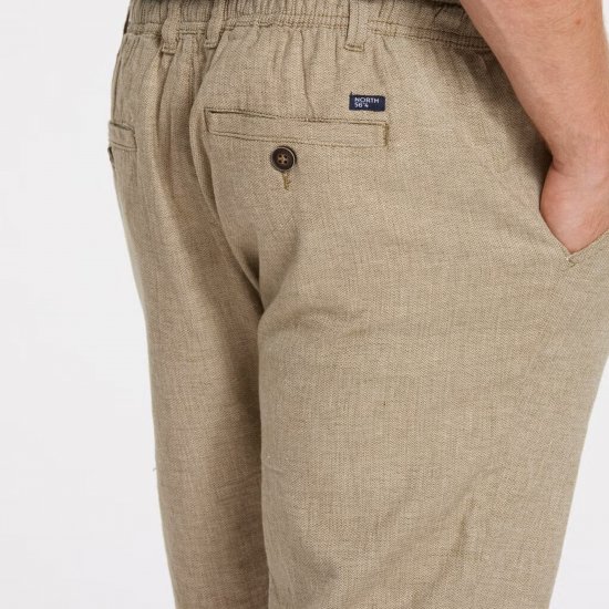 North Latitude 41106 Linen Shorts Beige - Šortky - Šortky Nadměrné Velikosti W40-W60