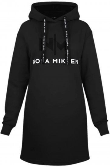 Nora Mikken KADRI Long Hoodie Black - Mikiny & mikiny s kapucí - 