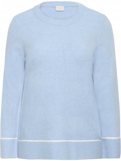 Kaffe Curve Jina Knit Pullover Powder Blue Melange - Pletené svetry - 