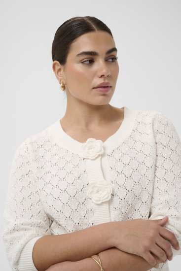Kaffe Curve Kathrina Pullover White - Pletené svetry - 