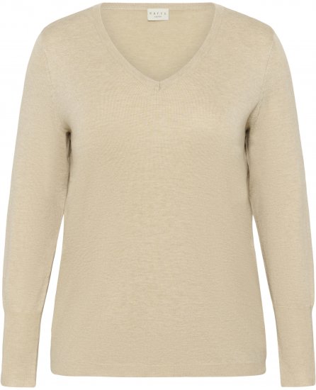 Kaffe Curve Lizzy Long Sleeve Pullover Feather Grey Melange - Pletené svetry - 