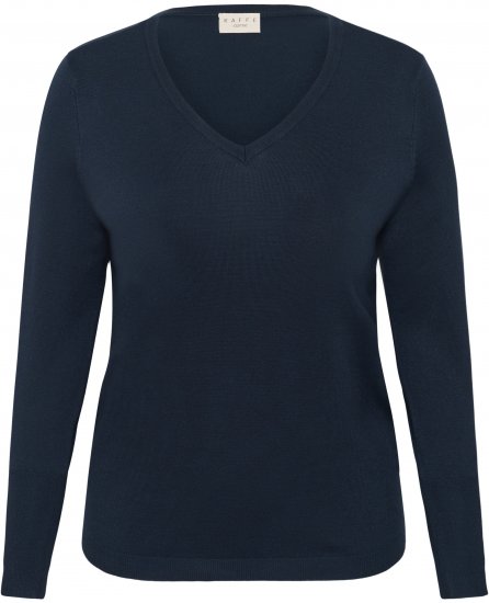 Kaffe Curve Lizzy Long Sleeve Pullover Midnight Marine - Pletené svetry - 