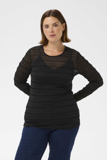Kaffe Curve Hanna Lace Long Sleeve T-Shirt - Trička s dlouhým rukávem - 