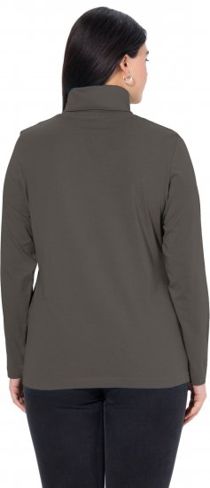 Ulla Popken Basic Long Sleeve Slim Fit Turtleneck Graphite Grey - Mikiny & mikiny s kapucí - 