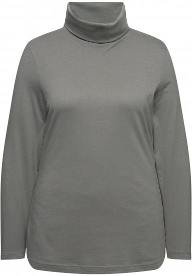 Ulla Popken Basic Long Sleeve Slim Fit Turtleneck Grey - Mikiny & mikiny s kapucí - 