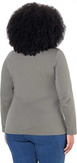 Ulla Popken Basic Long Sleeve Slim Fit Turtleneck Grey - Mikiny & mikiny s kapucí - 