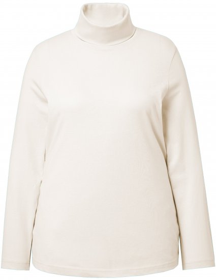 Ulla Popken Basic Long Sleeve Slim Fit Turtleneck Natural - Mikiny & mikiny s kapucí - 