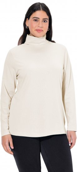 Ulla Popken Basic Long Sleeve Slim Fit Turtleneck Natural - Mikiny & mikiny s kapucí - 