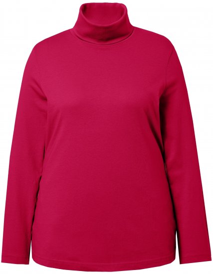 Ulla Popken Basic Long Sleeve Slim Fit Turtleneck Red - Mikiny & mikiny s kapucí - 