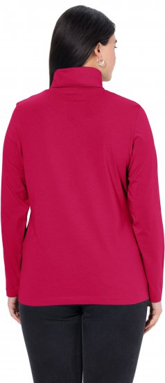 Ulla Popken Basic Long Sleeve Slim Fit Turtleneck Red - Mikiny & mikiny s kapucí - 