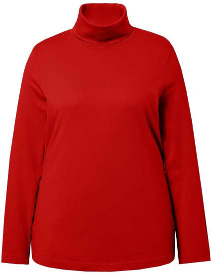 Ulla Popken Basic Long Sleeve Slim Fit Turtleneck Dark Berry - Mikiny & mikiny s kapucí - 