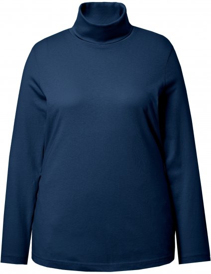 Ulla Popken Basic Long Sleeve Slim Fit Turtleneck Dark Blue - Mikiny & mikiny s kapucí - 