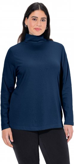 Ulla Popken Basic Long Sleeve Slim Fit Turtleneck Dark Blue - Mikiny & mikiny s kapucí - 