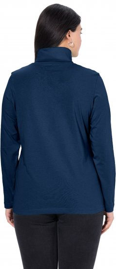 Ulla Popken Basic Long Sleeve Slim Fit Turtleneck Dark Blue - Mikiny & mikiny s kapucí - 