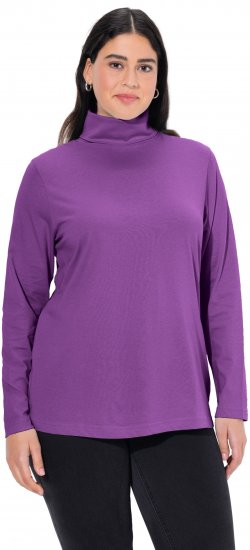 Ulla Popken Basic Long Sleeve Slim Fit Turtleneck Purple - Mikiny & mikiny s kapucí - 