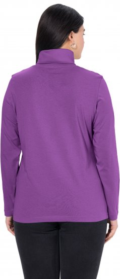 Ulla Popken Basic Long Sleeve Slim Fit Turtleneck Purple - Mikiny & mikiny s kapucí - 