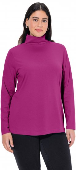 Ulla Popken Basic Long Sleeve Slim Fit Turtleneck Berry - Mikiny & mikiny s kapucí - 