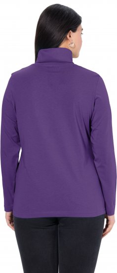 Ulla Popken Basic Long Sleeve Slim Fit Turtleneck Deep Violet - Mikiny & mikiny s kapucí - 