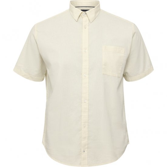 North Latitude Shirt Linen Cotton Short Sleeve Off-White - Košile - Košile 2XL-10XL
