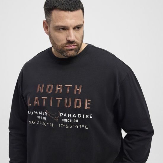 North Latitude Sweatshirt Black - Mikiny & mikiny s kapucí - Mikiny & Mikiny s kapucí 2XL-12XL