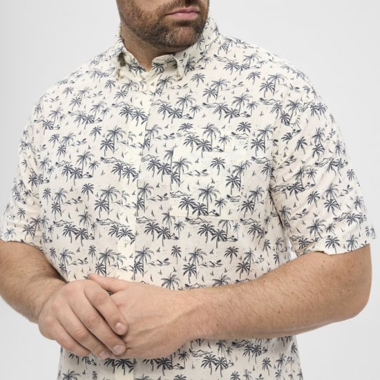 North Latitude Shirt Short Sleeve Off White - Košile - Košile 2XL-10XL
