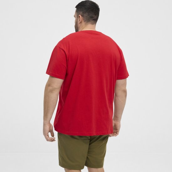 North Latitude T-Shirt Printed Short Sleeve Red - Trička - Trička nadměrné velikosti - 2XL-14XL