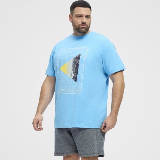 North Latitude T-Shirt Printed Turquoise - Trička - Trička nadměrné velikosti - 2XL-14XL
