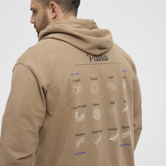 North Latitude Hoodie with Zipper Dark Sand TALL - TALL mikiny - 
