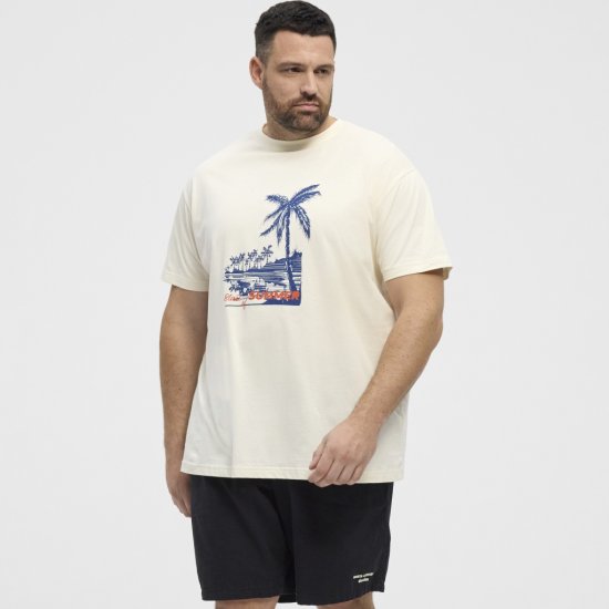 North Latitude T-Shirt Printed Off-White - Trička - Trička nadměrné velikosti - 2XL-14XL