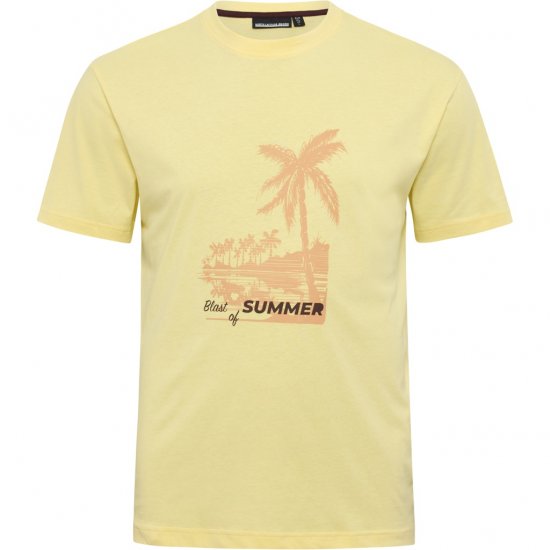 North Latitude T-Shirt Printed Yellow - Trička - Trička nadměrné velikosti - 2XL-14XL