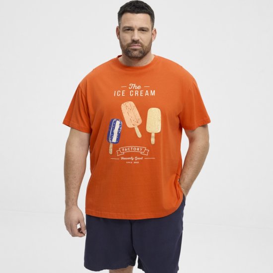 North Latitude T-Shirt Ice Cream Orange - Trička - Trička nadměrné velikosti - 2XL-14XL