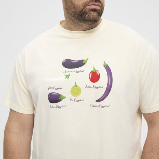 North Latitude T-Shirt Eggplant Off-White - Trička - Trička nadměrné velikosti - 2XL-14XL