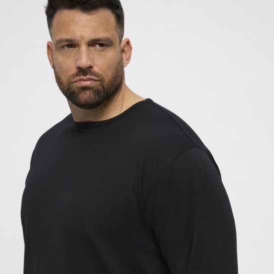 North Latitude T-Shirt Long Sleeve Black - Trička - Trička nadměrné velikosti - 2XL-14XL