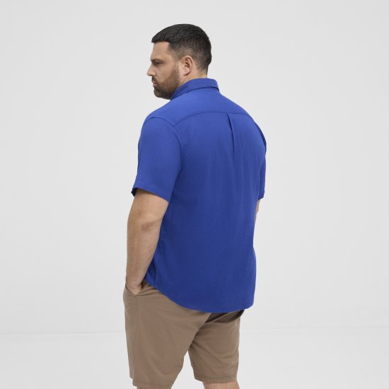 North Latitude Shirt Short Sleeve TALL Blue - PÁNSKÉ OBLEČENÍ MT-6XLT - TALL-velikosti