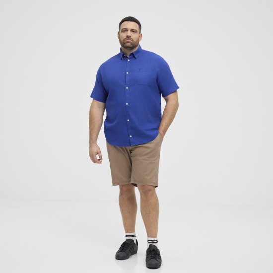 North Latitude Shirt Short Sleeve TALL Blue - PÁNSKÉ OBLEČENÍ MT-6XLT - TALL-velikosti