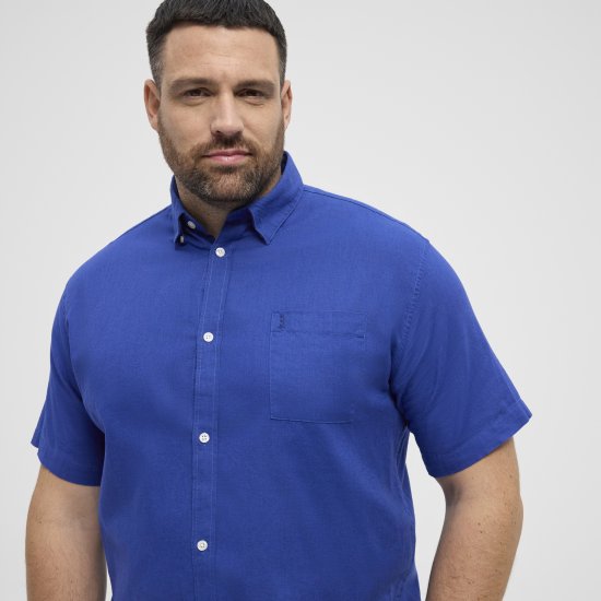 North Latitude Shirt Short Sleeve TALL Blue - PÁNSKÉ OBLEČENÍ MT-6XLT - TALL-velikosti