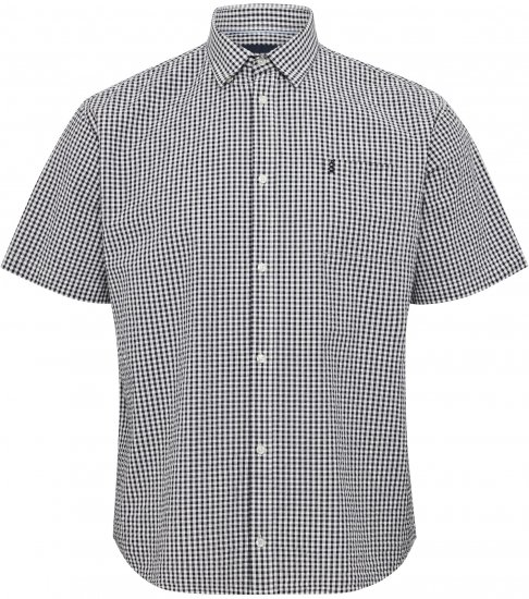North Latitude Shirt Short Sleeve Checked Grey - Košile - Košile 2XL-10XL
