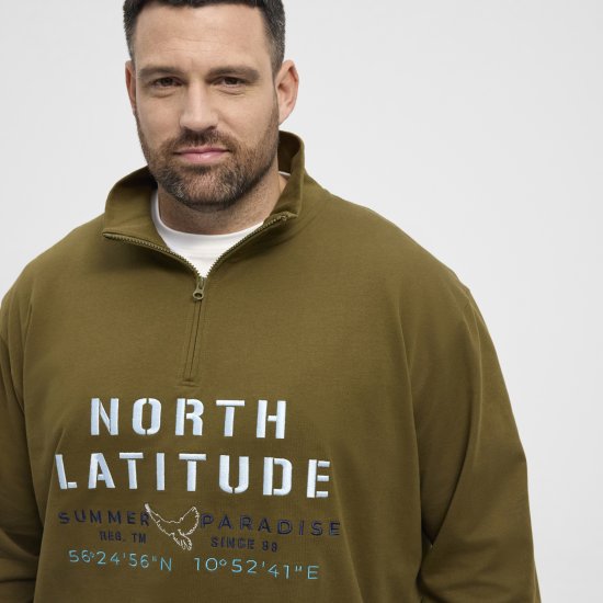 North Latitude Sweatshirt Half-Zip Green - Mikiny & mikiny s kapucí - Mikiny & Mikiny s kapucí 2XL-12XL