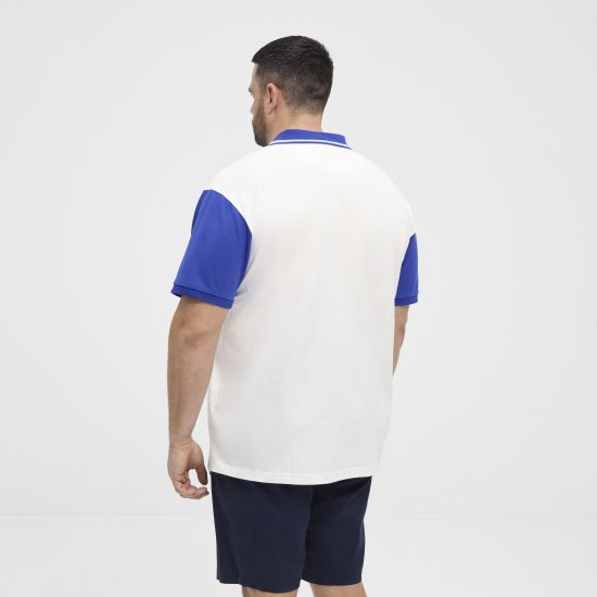 North Latitude Polo Short Sleeve Blue And White - Polokošile - Polokošile 2XL-8XL - Trička s límečkem 2XL-8XL