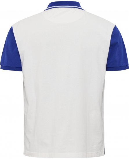 North Latitude Polo Short Sleeve Blue And White - Polokošile - Polokošile 2XL-8XL - Trička s límečkem 2XL-8XL