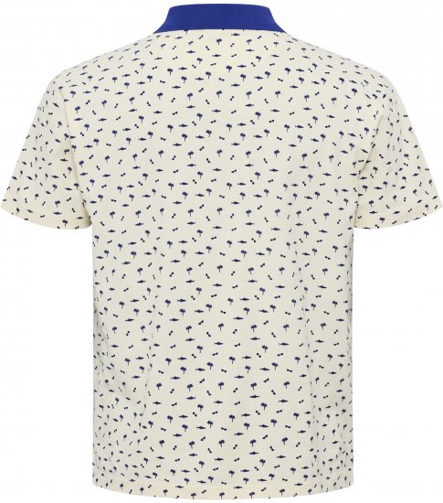North Latitude Polo Pique Printed Off-White - Polokošile - Polokošile 2XL-8XL - Trička s límečkem 2XL-8XL