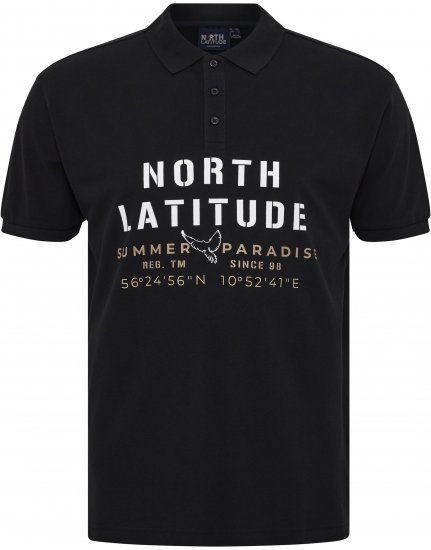North Latitude Polo Pique Short Sleeve Black - Polokošile - Polokošile 2XL-8XL - Trička s límečkem 2XL-8XL