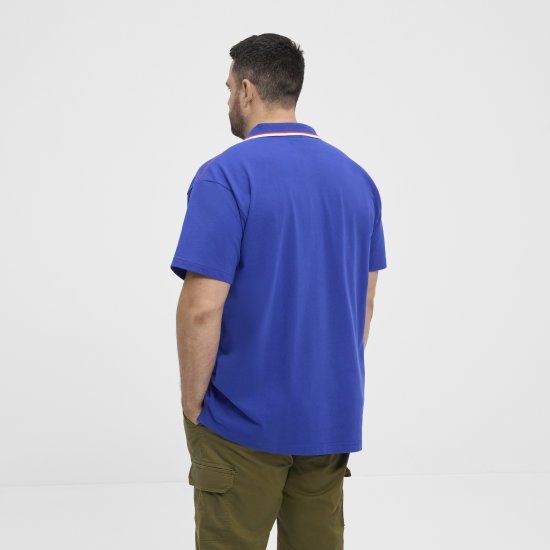 North Latitude Polo Pique V-Neck Blue - Polokošile - Polokošile 2XL-8XL - Trička s límečkem 2XL-8XL