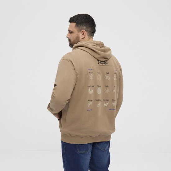 North Latitude Hoodie with Zipper Dark Sand - Mikiny & mikiny s kapucí - Mikiny & Mikiny s kapucí 2XL-12XL