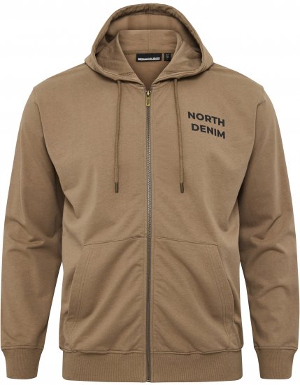 North Latitude Hoodie with Zipper Dark Sand - Mikiny & mikiny s kapucí - Mikiny & Mikiny s kapucí 2XL-12XL