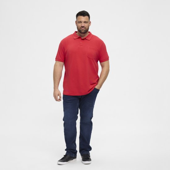 North Latitude Polo Short Sleeve Red - Polokošile - Polokošile 2XL-8XL - Trička s límečkem 2XL-8XL