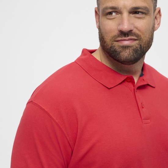 North Latitude Polo Short Sleeve Red - Polokošile - Polokošile 2XL-8XL - Trička s límečkem 2XL-8XL
