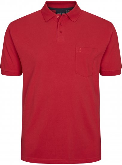 North Latitude Polo Short Sleeve Red TALL - PÁNSKÉ OBLEČENÍ MT-6XLT - TALL-velikosti