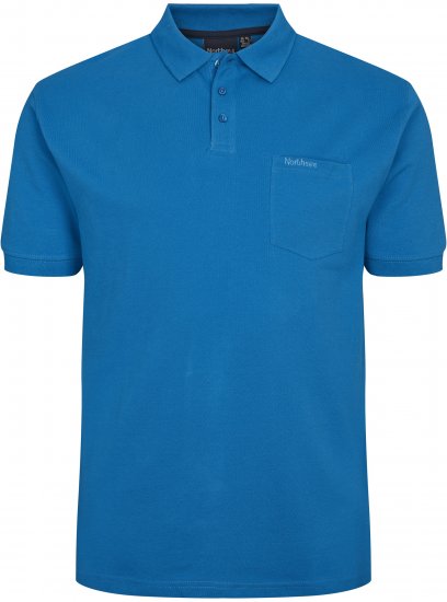 North Latitude Polo Short Sleeve Cobalt Blue - PÁNSKÉ OBLEČENÍ MT-6XLT - TALL-velikosti