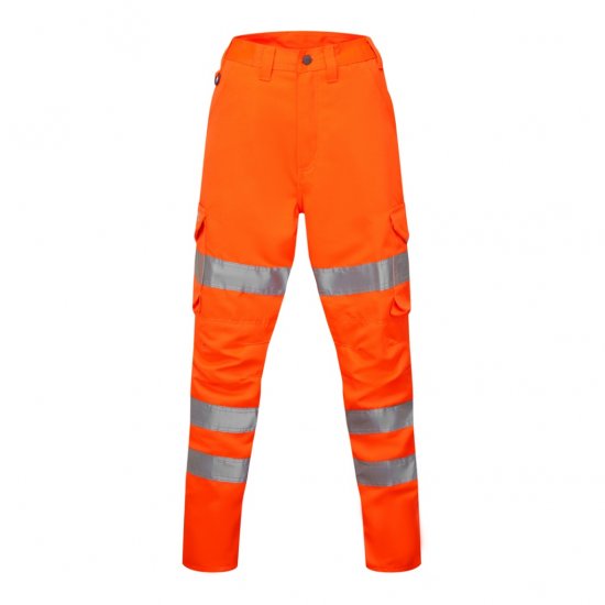 Leo Pennymoor EcoViz Women's Poly/Cotton Cargo Trousers Orange - Pracovní Oděvy - 